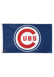 Chicago Cubs Cooperstown Blue Silk Screen Grommet Flag