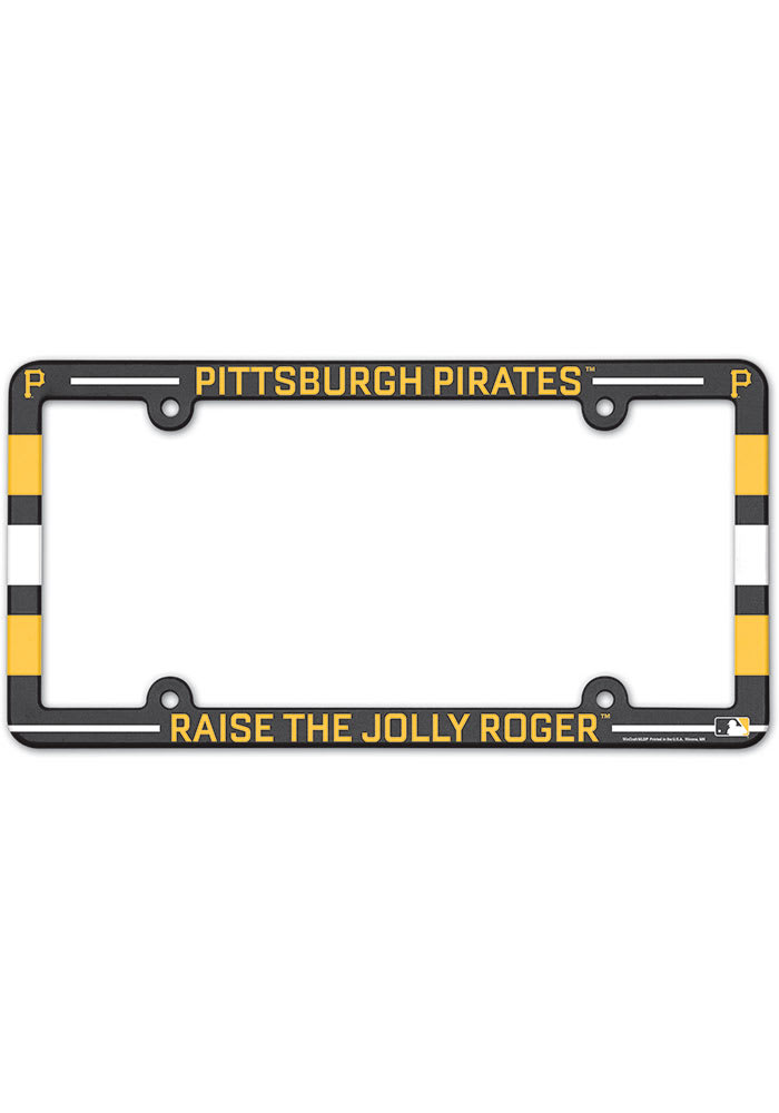 Pittsburgh Pirates Full Color Plastic License Plate Frame-Raise The Jolly  Roger