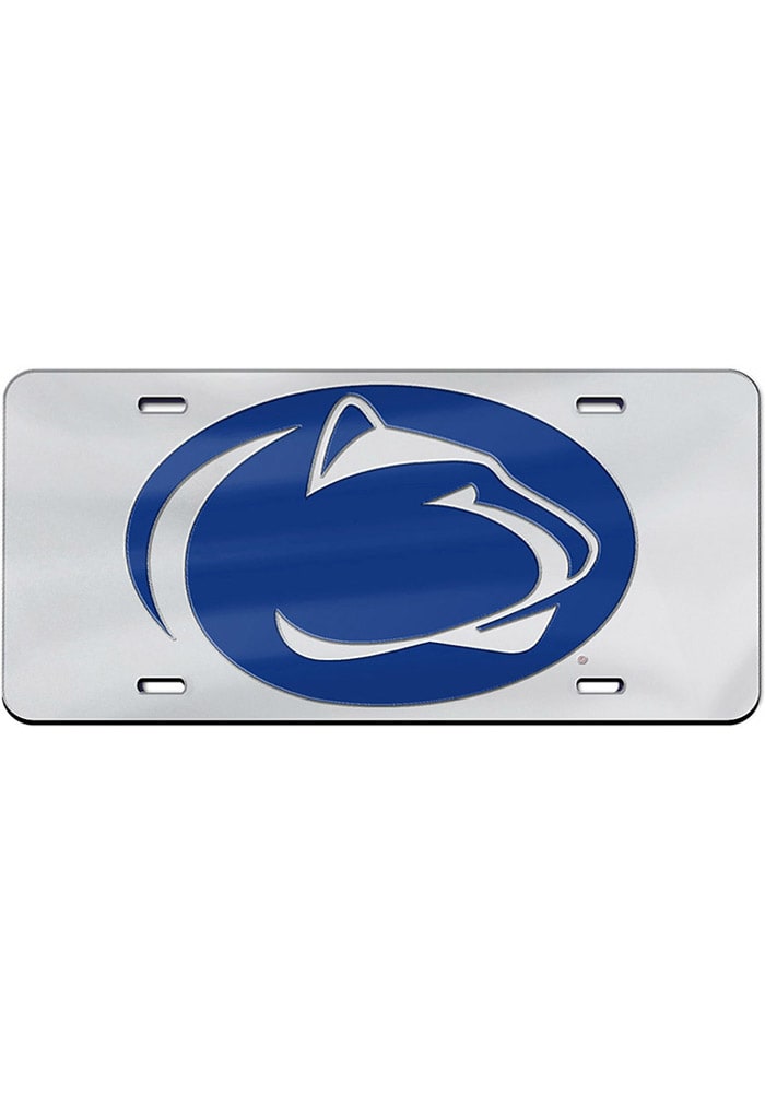 Penn State Nittany Lions Team Logo Silver Car Accessory License Plate