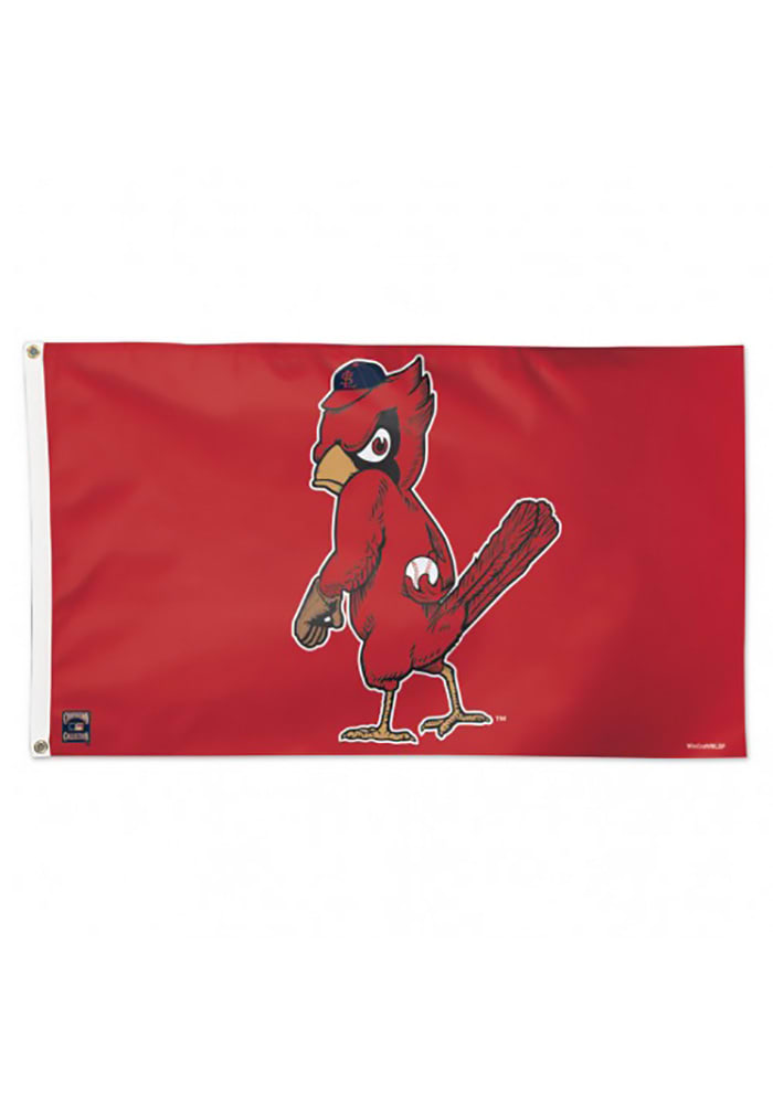 St Louis Cardinals Cooperstown Red Silk Screen Grommet Flag