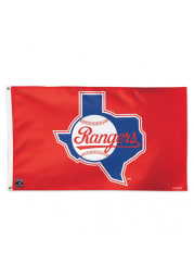 Texas Rangers Cooperstown Blue Silk Screen Grommet Flag