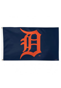 Detroit Tigers Alternate Logo Navy Blue Silk Screen Grommet Flag