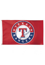 Texas Rangers Alternate Background Blue Silk Screen Grommet Flag