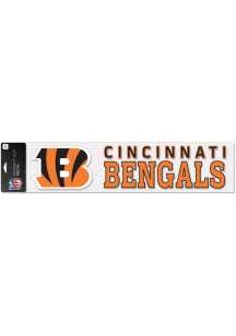 Cincinnati Bengals 4x17 Perfect Cut Auto Decal - Orange
