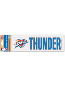 Oklahoma City Thunder Logo and Script Auto Decal - Blue