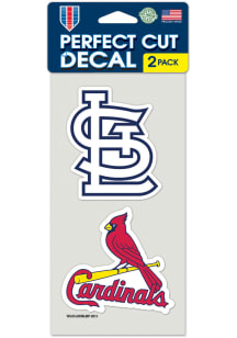 St Louis Cardinals 2pk 4x8 Perfect Cut Auto Decal - Red