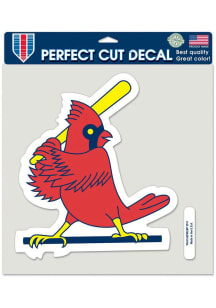 St Louis Cardinals 8x8 Vintage perfect Cut Auto Decal - Red
