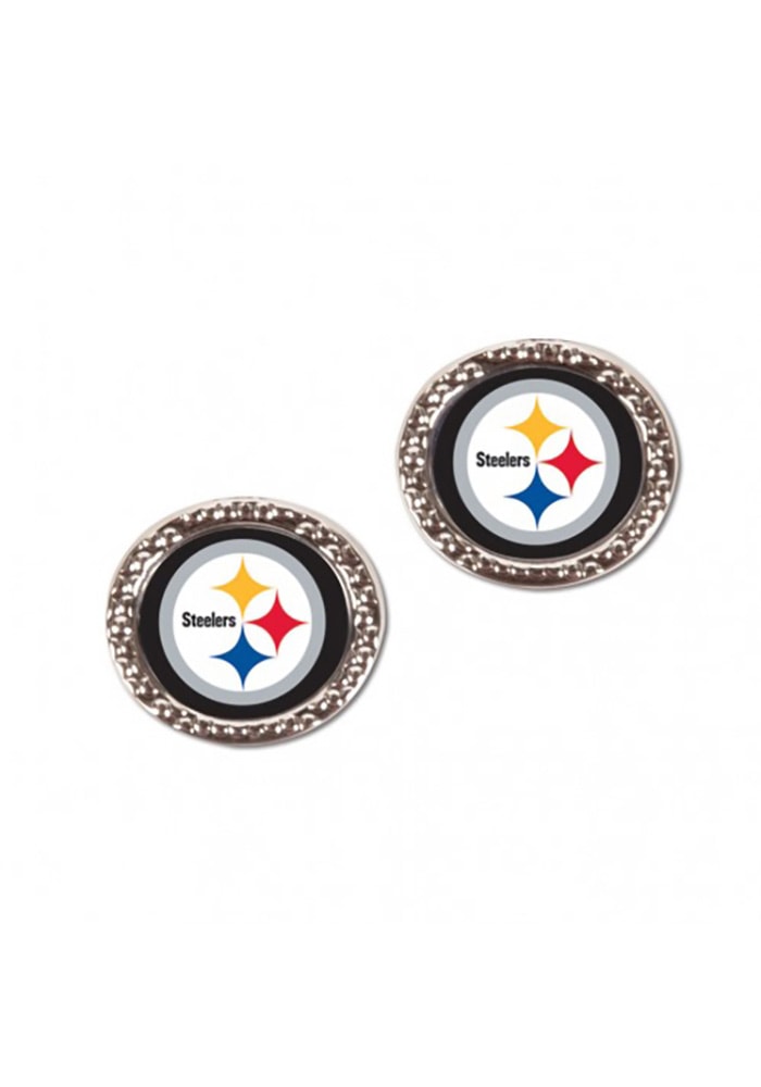 Pittsburgh Steelers Hammered Womens Earrings