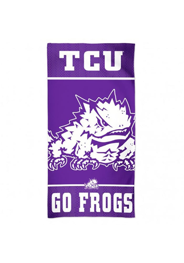 TCU Horned Frogs 30 x 60 Team Logo Beach Towel