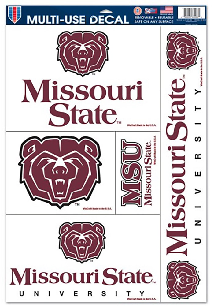 Missouri State Bears 11x7 Auto Auto Decal - Maroon