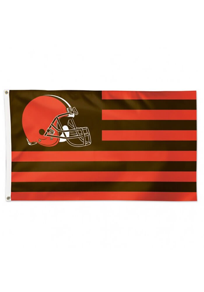 Cleveland Browns USA American Nation Stripes 3x5 Grommet Flag