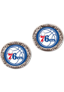 Philadelphia 76ers Hammered Post Womens Earrings