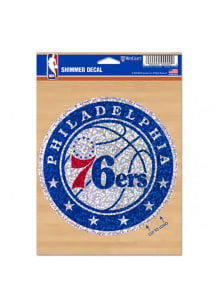 Philadelphia 76ers Shimmer Auto Decal - Blue