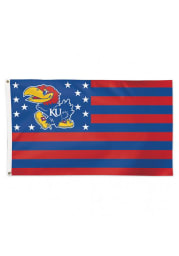 Kansas Jayhawks 3x5 Americana Red Silk Screen Grommet Flag