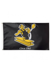 Pittsburgh Steelers Retro Black Silk Screen Grommet Flag