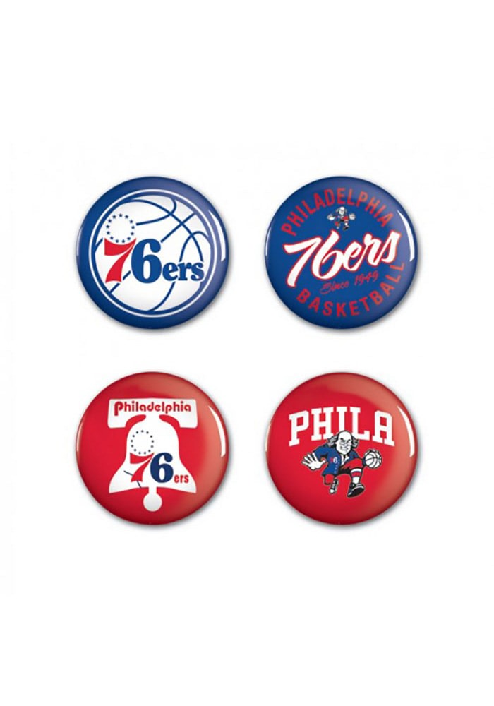 Philadelphia 76ers BLUE 4pk Button - 5715580