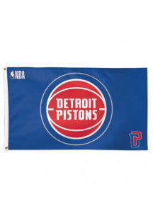 Detroit Pistons 3x5 ft Deluxe Grommet Blue Silk Screen Grommet Flag