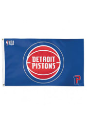 Detroit Pistons 3x5 ft Deluxe Grommet Blue Silk Screen Grommet Flag