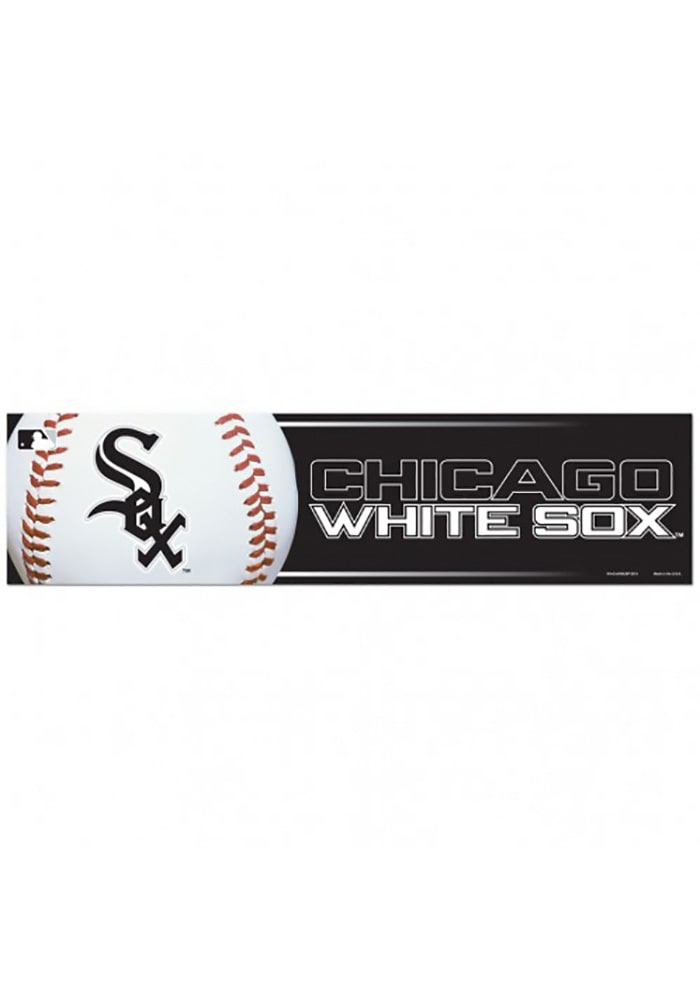 Chicago White Sox 3x12 inch Bumper Sticker - Black