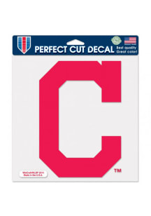 Cleveland Indians 8X8 Auto Decal - Red