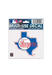 Texas Rangers 3x4 Multi-Use Cooperstown Auto Decal - Blue