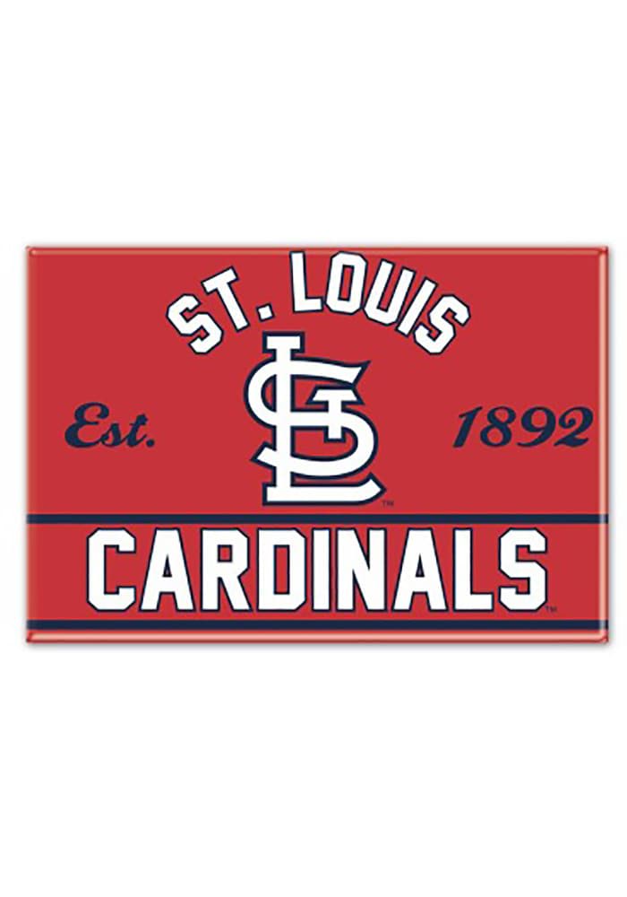 ST. LOUIS CARDINALS ~ (1) Official MLB Red STL Color Magnet ~ New! (2.5 x  3.5)