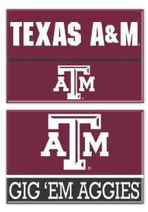 Texas A&amp;M Aggies 2 Pack Rectangle Magnet