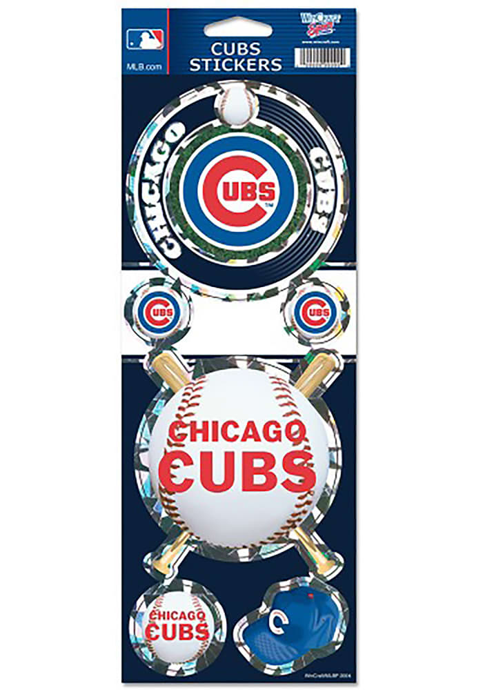 Chicago Cubs 4x11 Prismatic Stickers