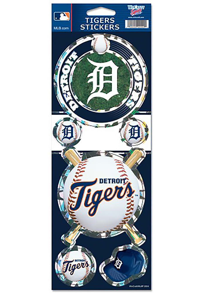 Detroit Tigers 4 x 11 Prismatic Stickers