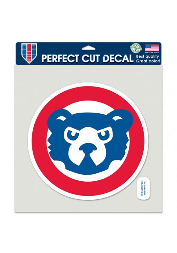 Chicago Cubs 8x8 inch Perfect Cut Cooperstown Auto Decal - Blue
