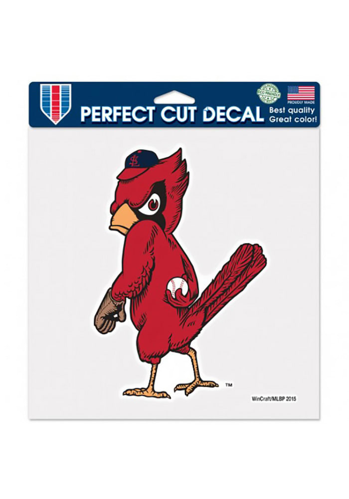 St Louis Cardinals 8x8 inch Perfect Cut Cooperstown Auto Decal - Red