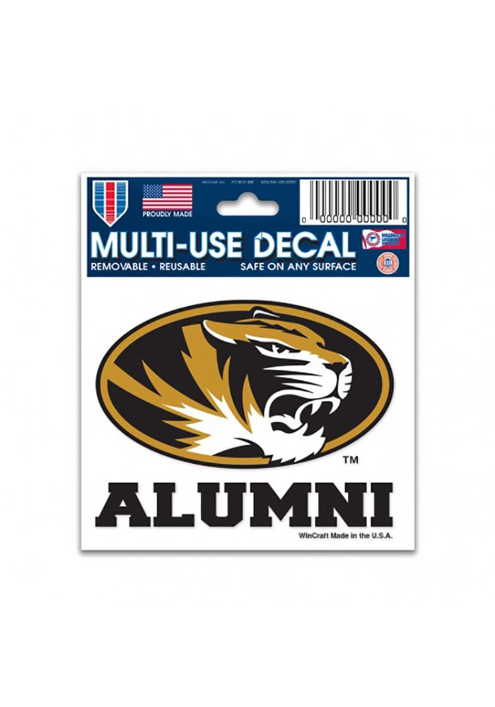 Missouri Tigers 3x4 inch Alumni Auto Decal - Gold