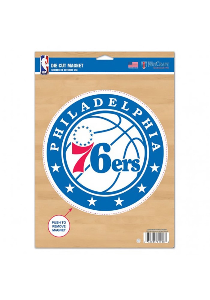 Philadelphia 76ers Die Cut Car Magnet - Blue