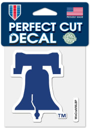 Philadelphia Phillies Batting Practice Logo 4x4 inch Perfect Cut Auto Decal - Red