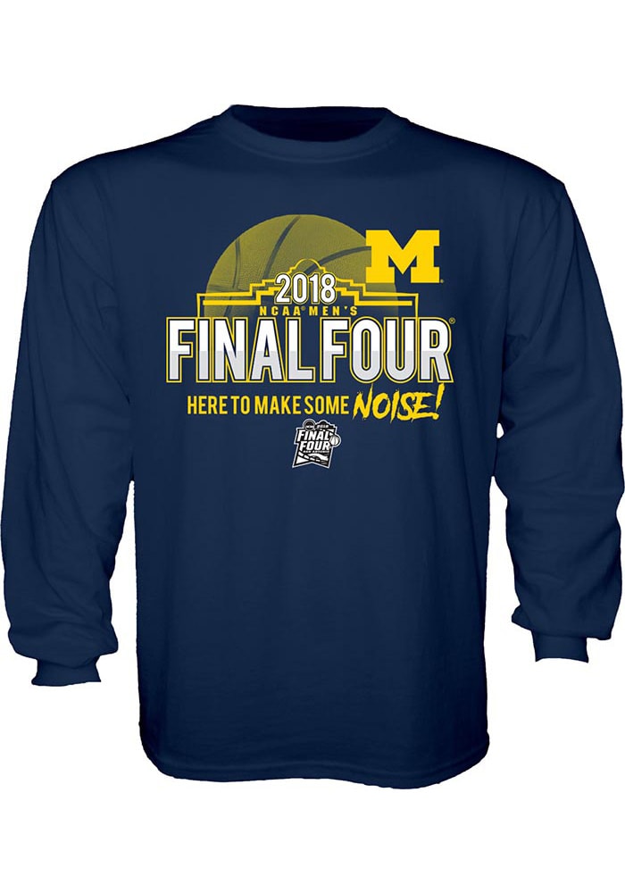 Michigan Wolverines Youth Navy Blue Buzzed Long Sleeve T-Shirt