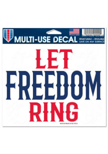 Americana Patriotic 5x6 Let Freedom Ring Perfect Cut Auto Decal - Blue