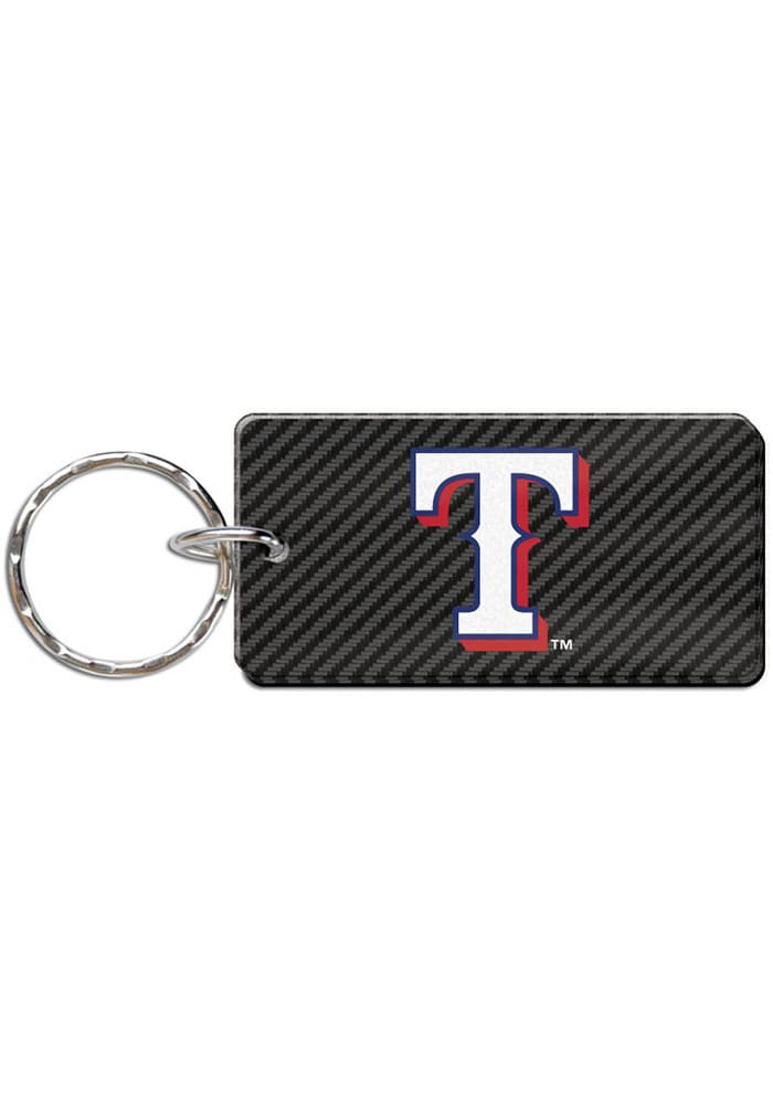 Texas Rangers Carbon Keychain