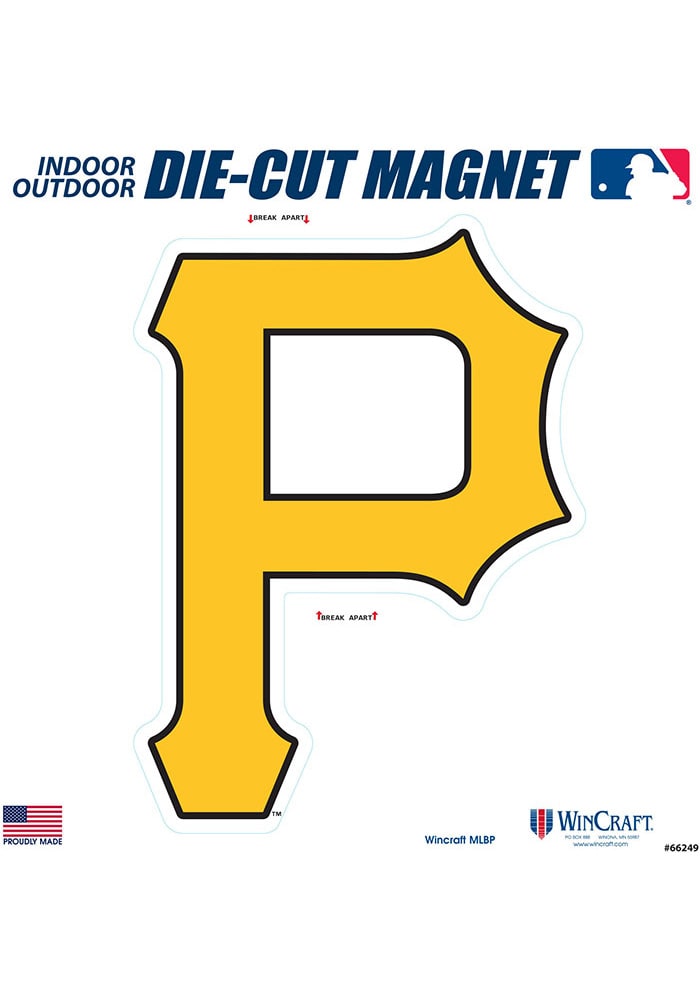 Pittsburgh Pirates 12x12 inch Car Magnet - Black