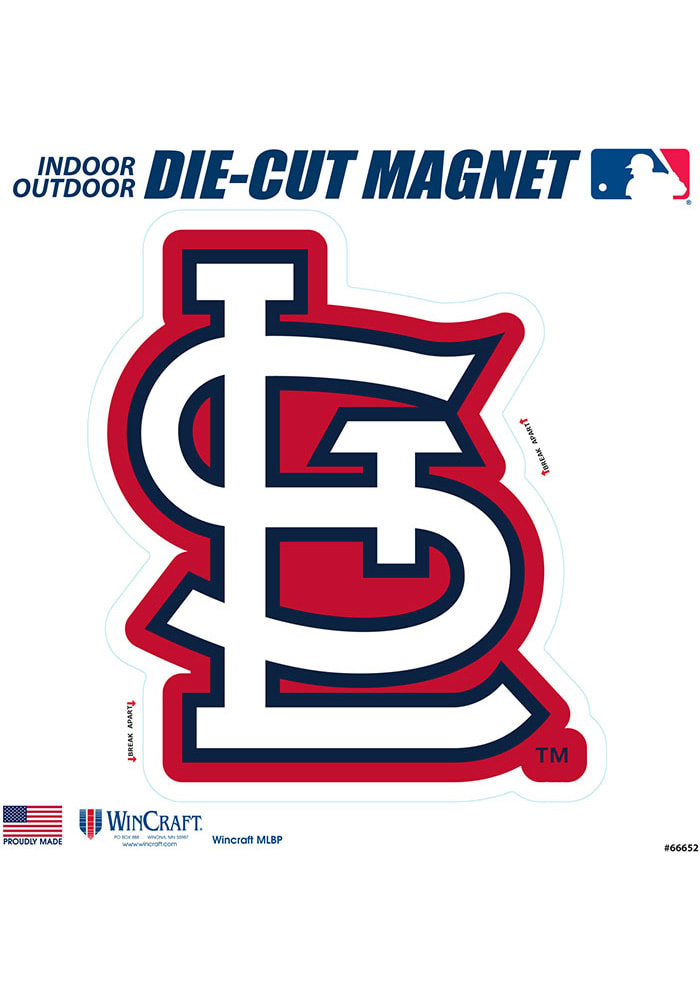 St Louis Cardinals 12x12 inch Car Magnet - Red