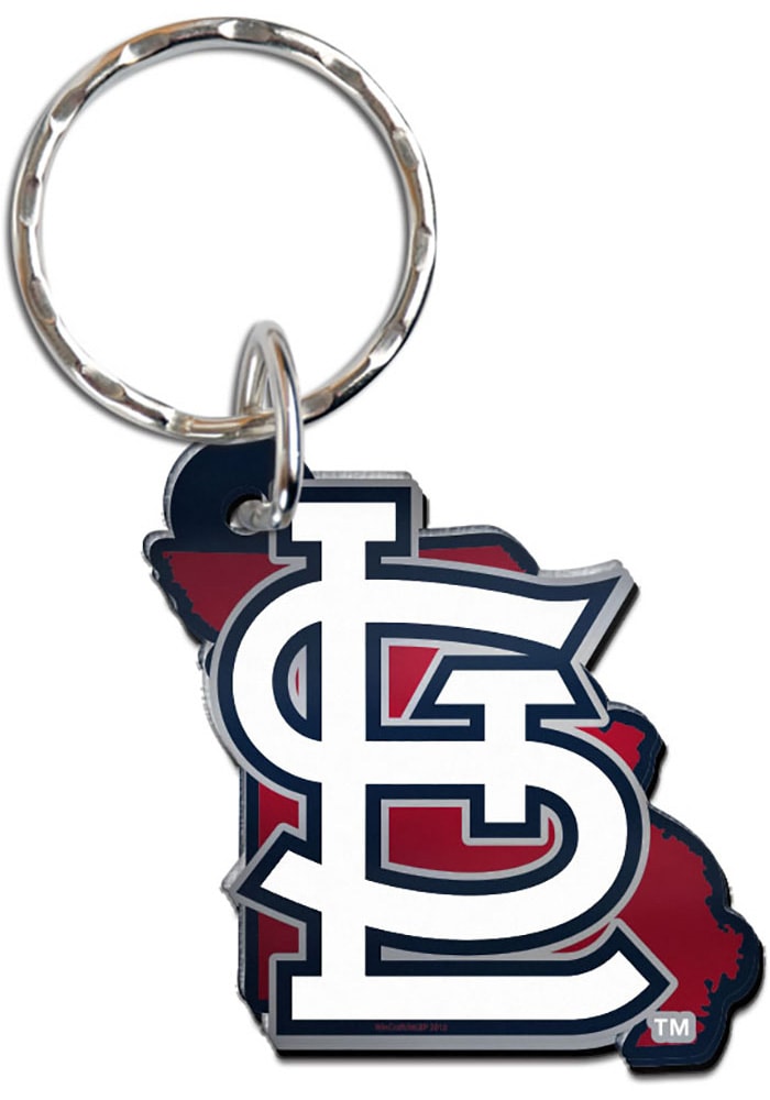 St. Louis Cardinals WinCraft Metallic State Shape Keychain