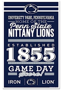 Penn State Nittany Lions 11x17 Wood Sign - Navy Blue