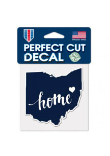 Ohio 4x5 inch State Shape Auto Decal - Blue