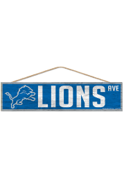 Detroit Lions 4x17 inch Wood Ave Sign