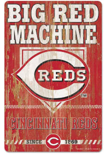 Cincinnati Reds Team Established 11X17 Wood Sign