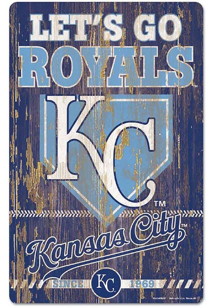 Kansas City Royals Team Established 11X17 Wood Sign
