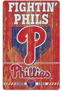 Philadelphia Phillies Team Established 11X17 Wood Sign