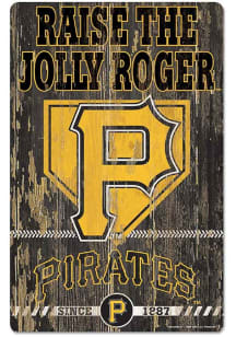 Pittsburgh Pirates Team Established 11X17 Wood Sign