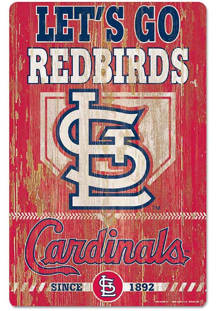 St Louis Cardinals Team Established 11X17 Wood Sign