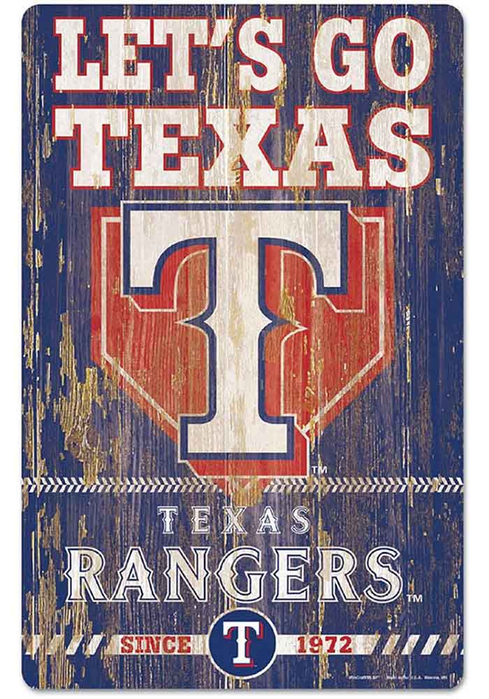Texas Rangers Team Established 11X17 Wood Sign