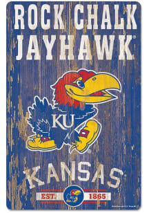 Kansas Jayhawks Team Established 11X17 Wood Sign